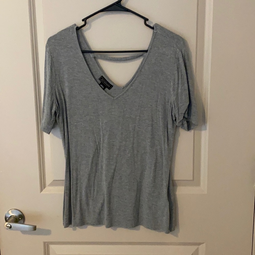 Gray v-neck